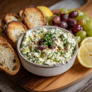 Green Olive and Feta Cheese Dip