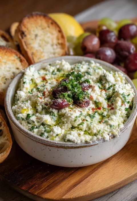 Green Olive Feta Cheese Dip