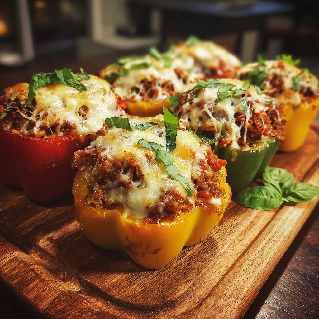 Ground Turkey Stuffed Peppers