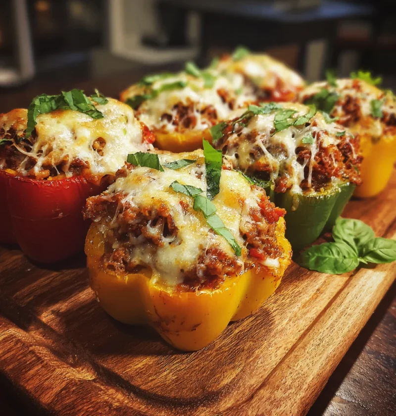 Ground Turkey Stuffed Peppers