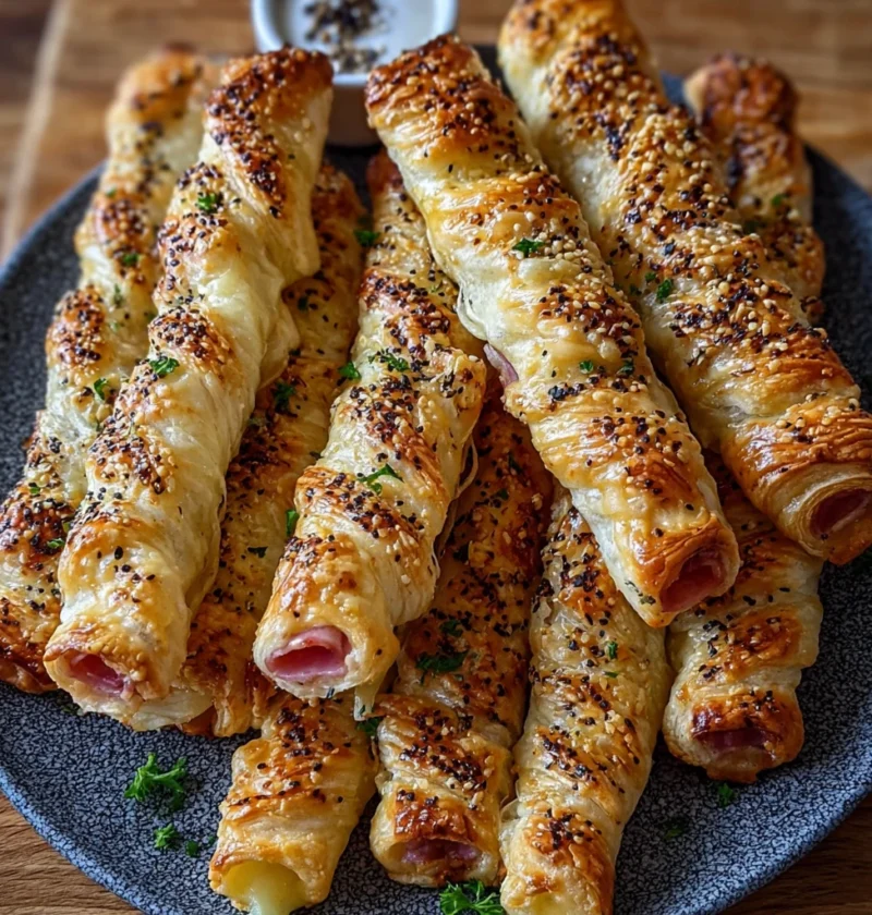 Ham Cheese Puff Pastry Sticks