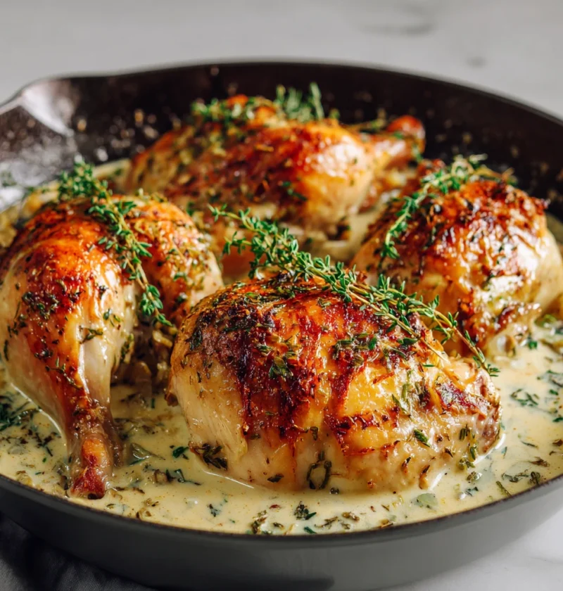 Herb Roasted Chicken White Wine Sauce Recipe Creamy White Wine Sauce For Chicken Best Herbs For Roasted Chicken Low Carb H...