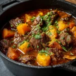 Beef and Mushroom Massaman Curry with Potatoes and Lime