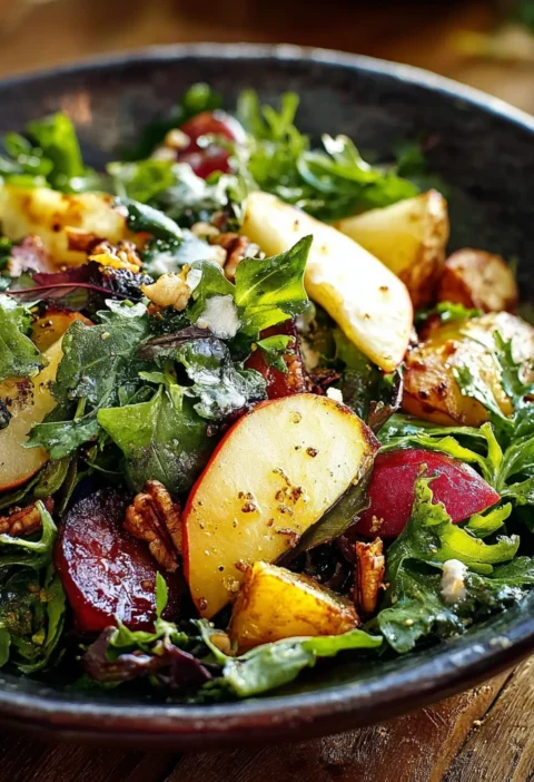 Pear Salad With Gorgonzola Recipe Best Pear Salad For Dinner Parties Ultimate Pear Walnut Salad Healthy Pear Salad Dressin...