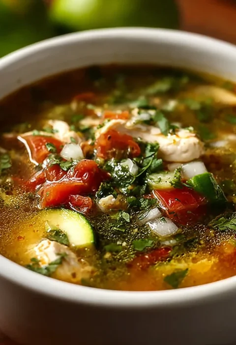 Salsa Verde Chicken Soup Recipe Easy Salsa Verde Chicken Soup Homemade Salsa Verde Chicken Soup Slow Cooker Salsa Verde Ch...