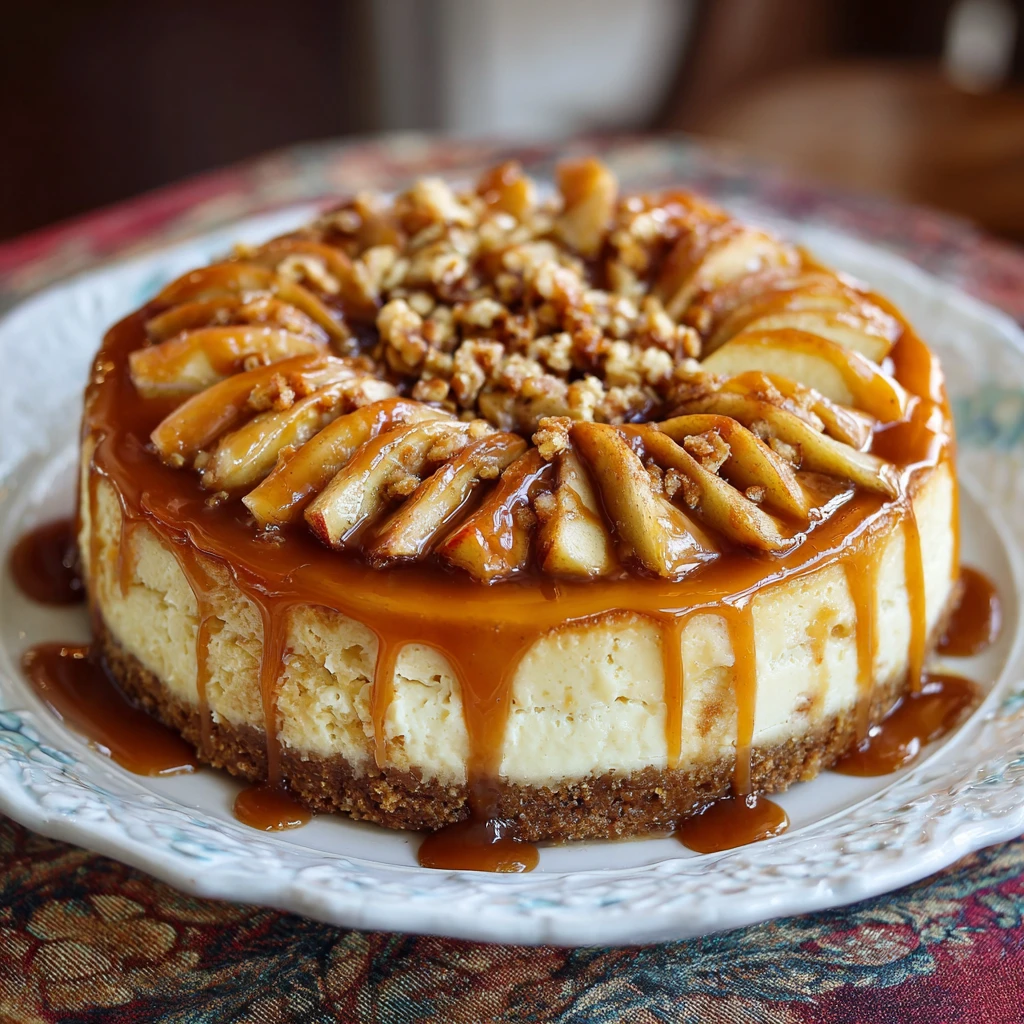 Salted Caramel Apple Pie Cheesecake