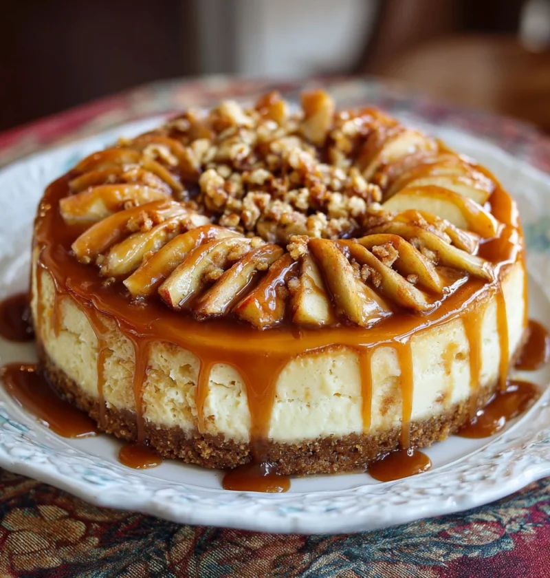 Salted Caramel Apple Pie Cheesecake Recipe Best Salted Caramel Apple Cheesecake Homemade Salted Caramel Apple Pie Cheeseca...
