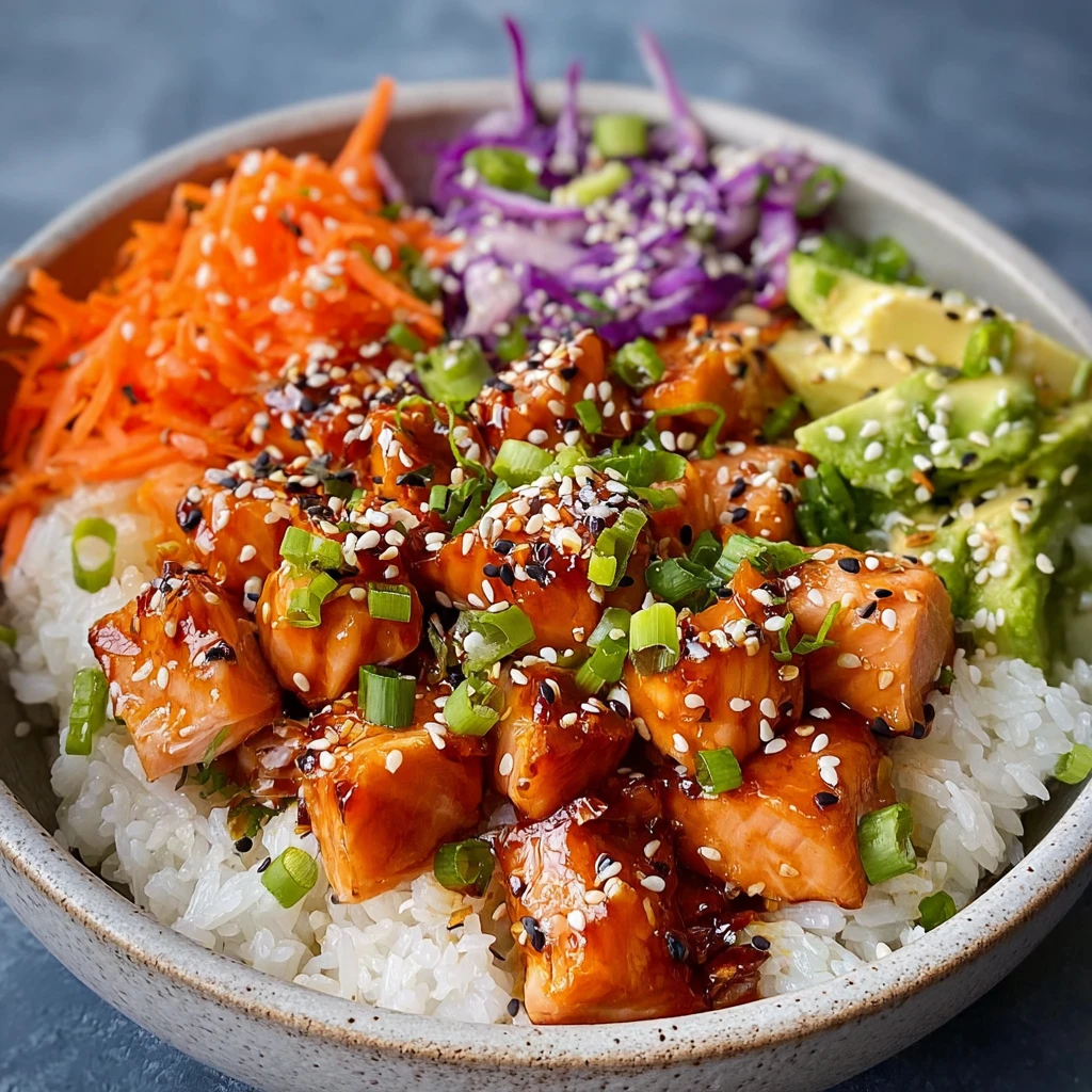 Savory Spicy Salmon Bowl: Quick & Flavor-Packed Dinner!