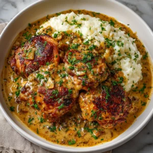 Smothered Chicken Thighs Gravy