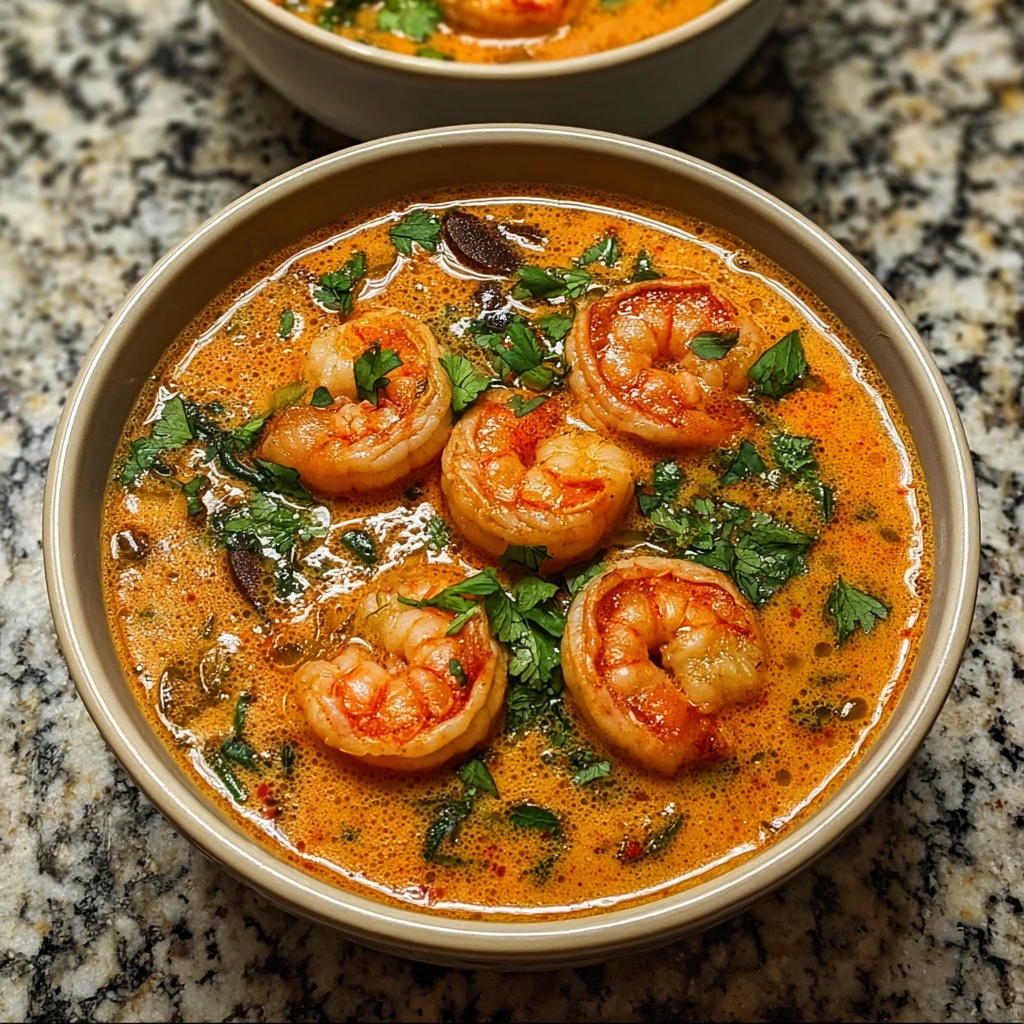 Spicy Coconut Shrimp Soup