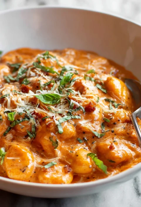 Spicy Tomato Gnocchi Bacon Recipe Easy Spicy Bacon Tomato Gnocchi Homemade Gnocchi With Spicy Bacon Tomato Sauce Best Toma...