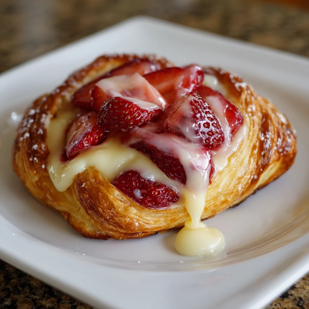 Strawberry Danish with Cream Cheese Recipe Delight