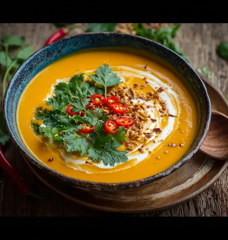 Thai Coconut Pumpkin Soup Recipe Easy Thai Pumpkin Soup Vegan Thai Coconut Soup Creamy Coconut Pumpkin Soup Gluten-free Th...