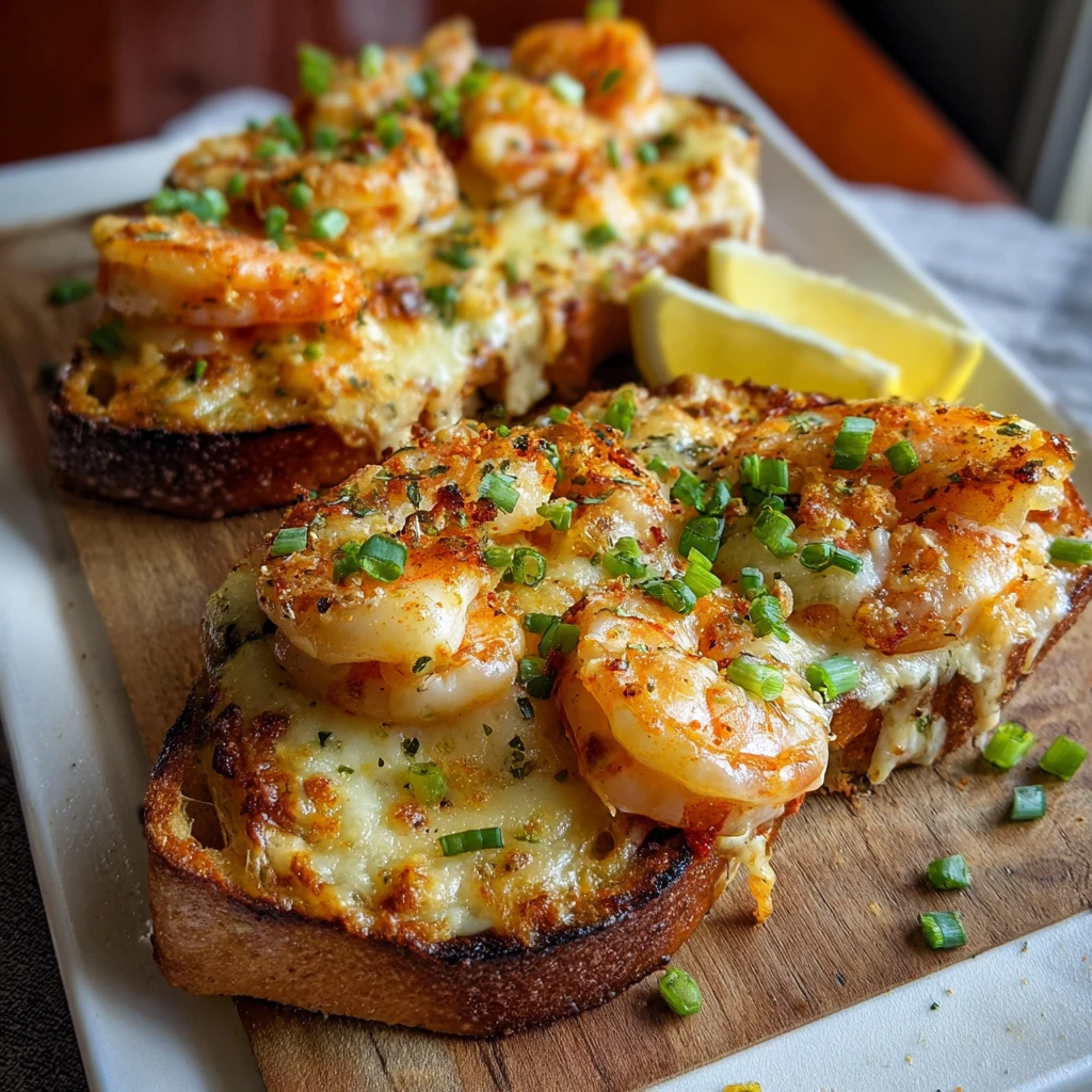 Ultimate Shrimp and Cheese Toast with Garlic Bread