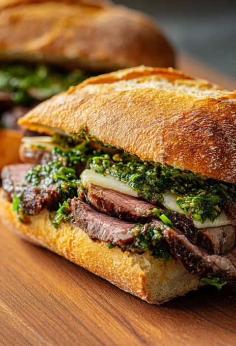 Asiago Chimichurri Steak Sandwich Recipe Best Bread For Asiago Chimichurri Steak Where To Buy Asiago Chimichurri Steak San...