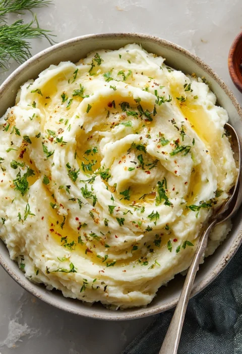 Best Garlic And Herb Butter Mashed Potatoes Recipe Easy Garlic Herb Butter Mashed Potatoes Creamy Garlic And Herb Mashed P...