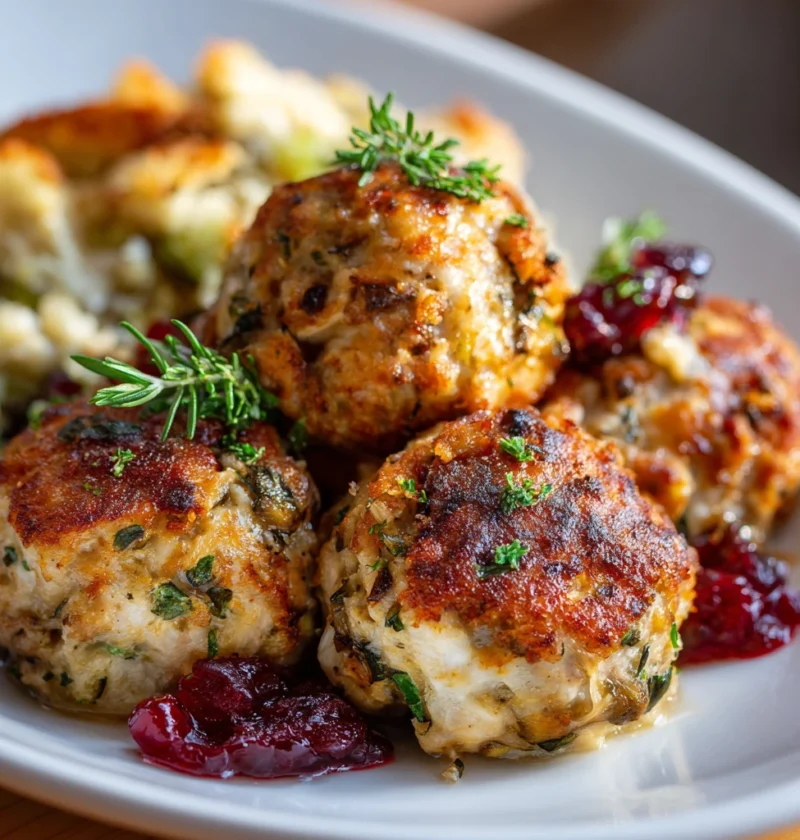 Best Turkey Stuffing Balls Recipe Easy Turkey Stuffing Balls For Thanksgiving Gluten-free Turkey Stuffing Balls How To Mak...