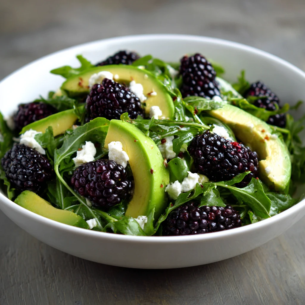 Blackberry, Avocado & Arugula Salad: Sweet, Creamy & Peppery Perfection!