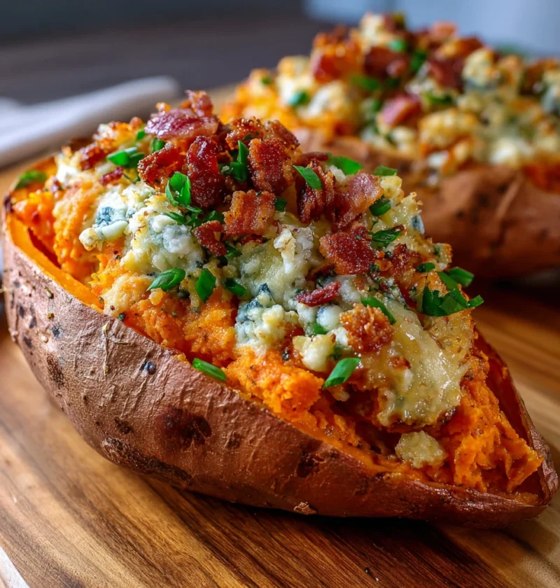 Cheese Stuffed Sweet Potatoes
