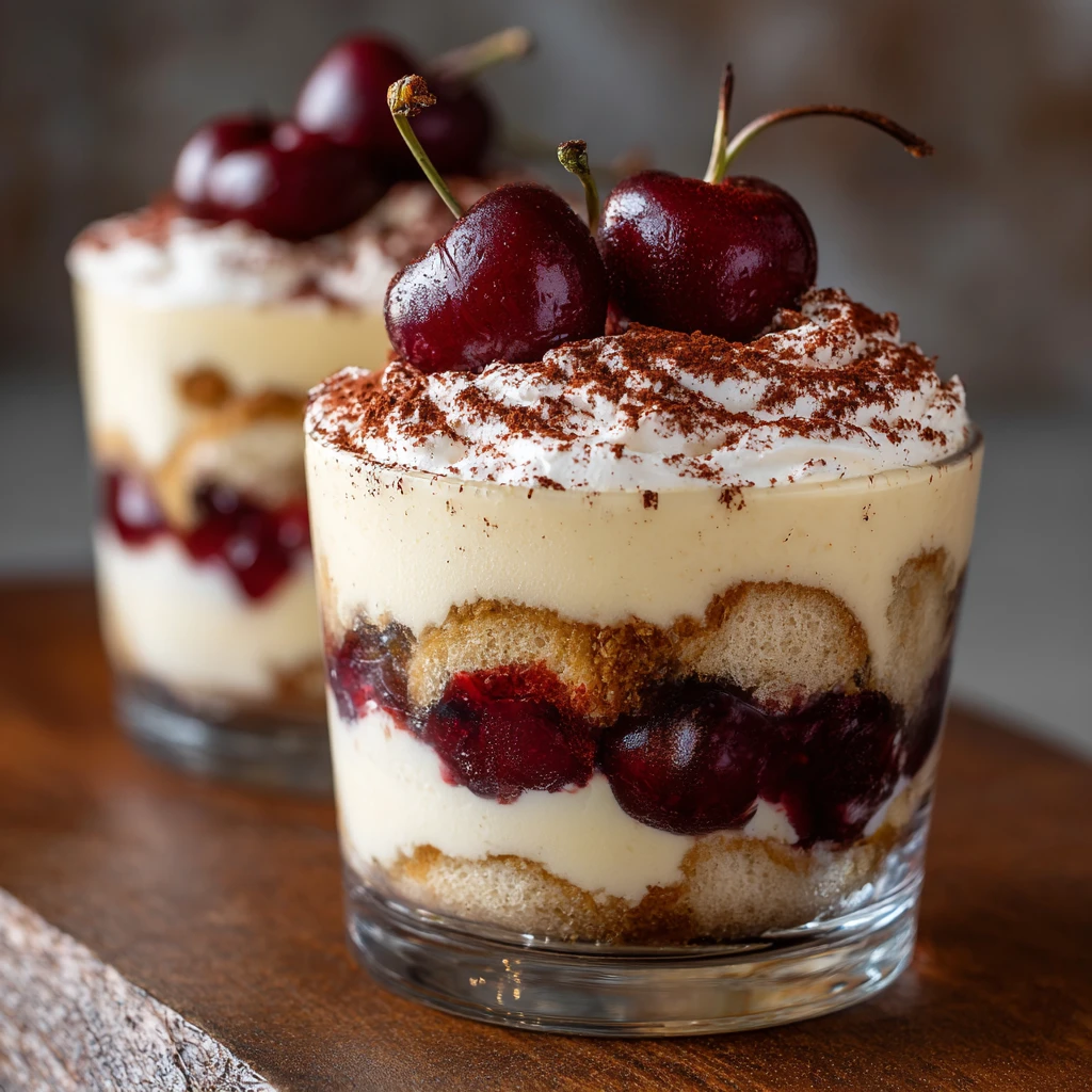 Cherry Amaretto Tiramisu : Creamy , Cherry-Kissed & irresistible