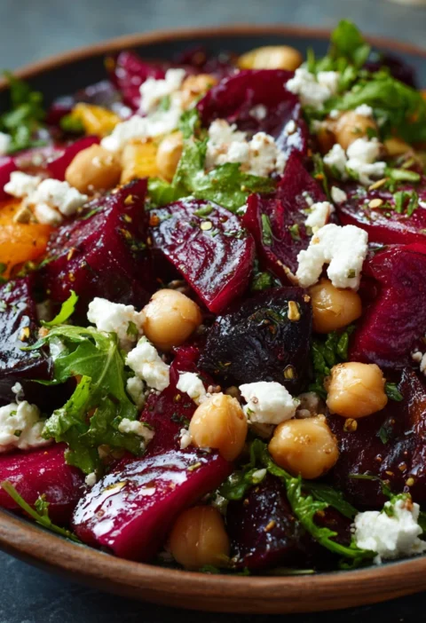 Chic Pea Beet Feta Salad Fresh Irresistible Delight