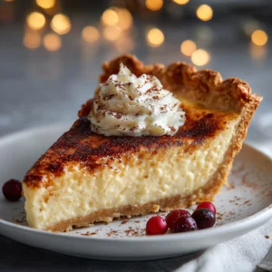 Christmas Eve Cinnamon-Vanilla Custard Pie – Creamy Holiday Dessert Magic