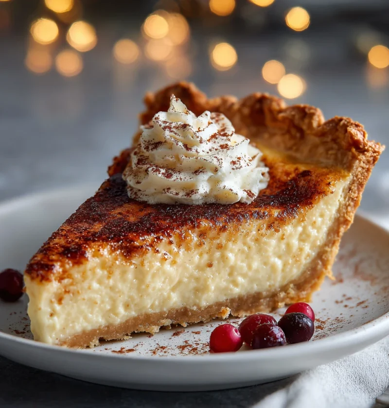 Christmas Eve Cinnamonvanilla Custard Pie Creamy Holiday Dessert