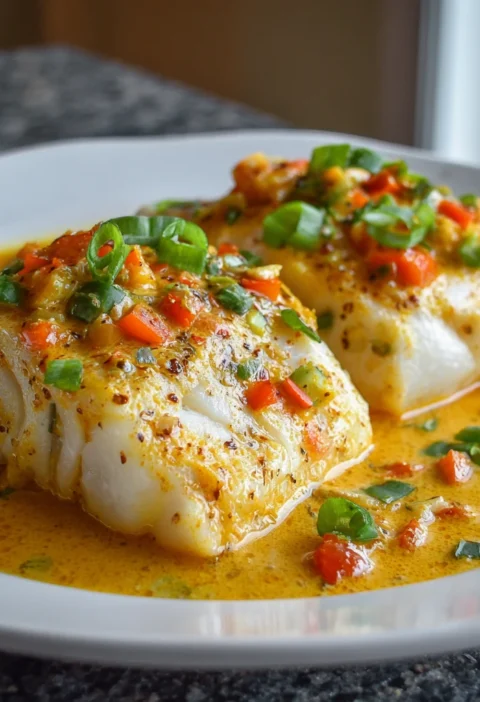 Coconut Curry Baked Cod Recipe Easy Coconut Curry Cod Bake Spicy Coconut Curry Cod Oven Healthy Baked Coconut Curry Cod Lo...