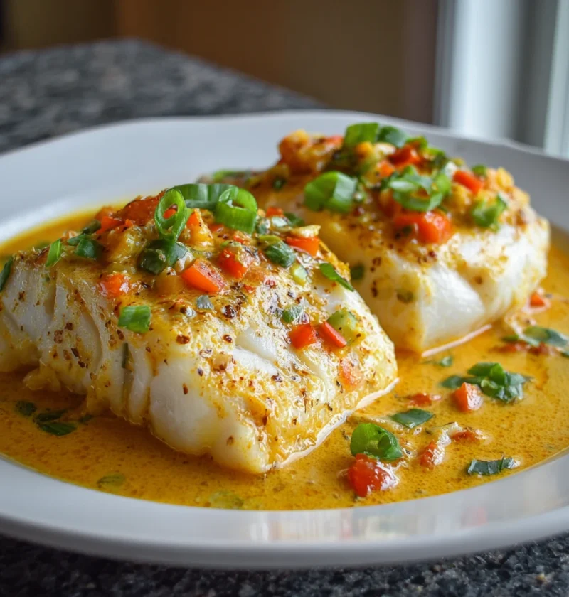 Coconut Curry Baked Cod Recipe Easy Coconut Curry Cod Bake Spicy Coconut Curry Cod Oven Healthy Baked Coconut Curry Cod Lo...