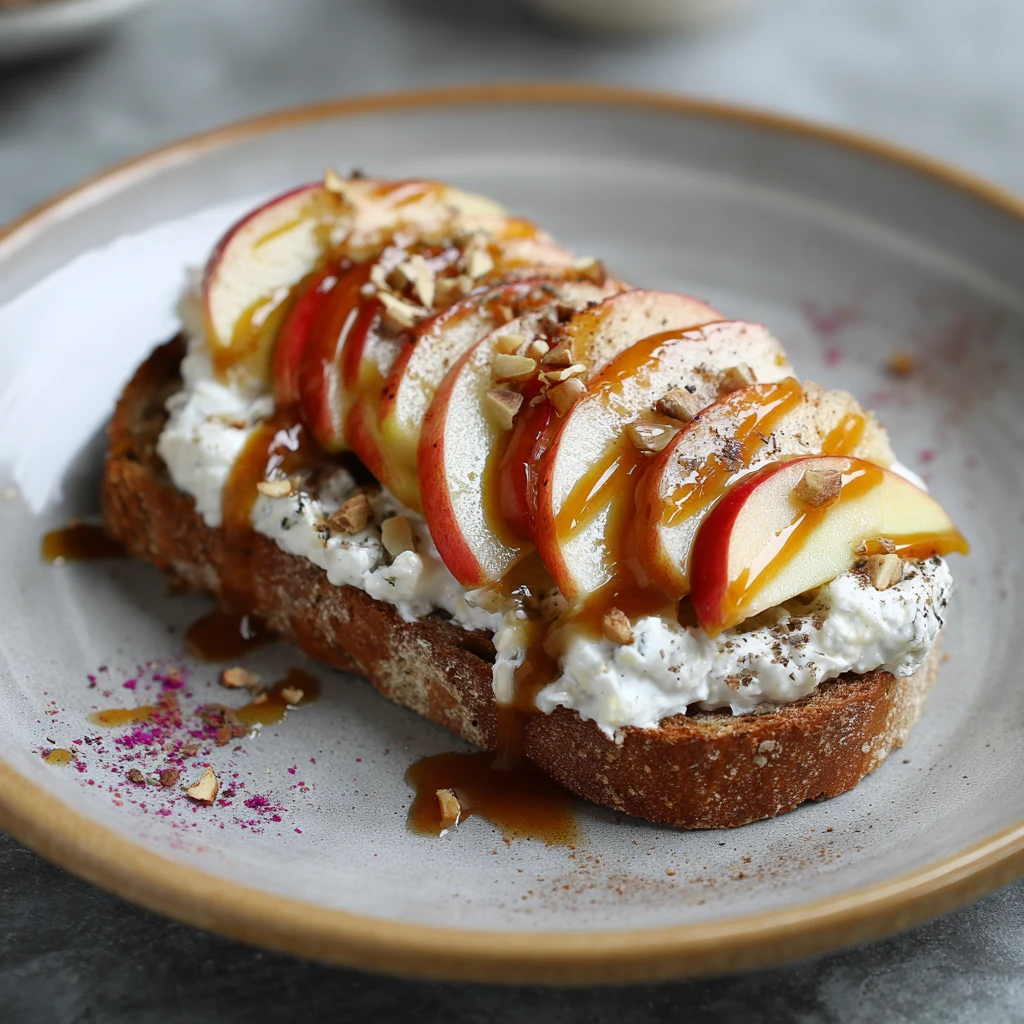 Cottage Cheese Apple Toast (Ready in 5 Minutes)