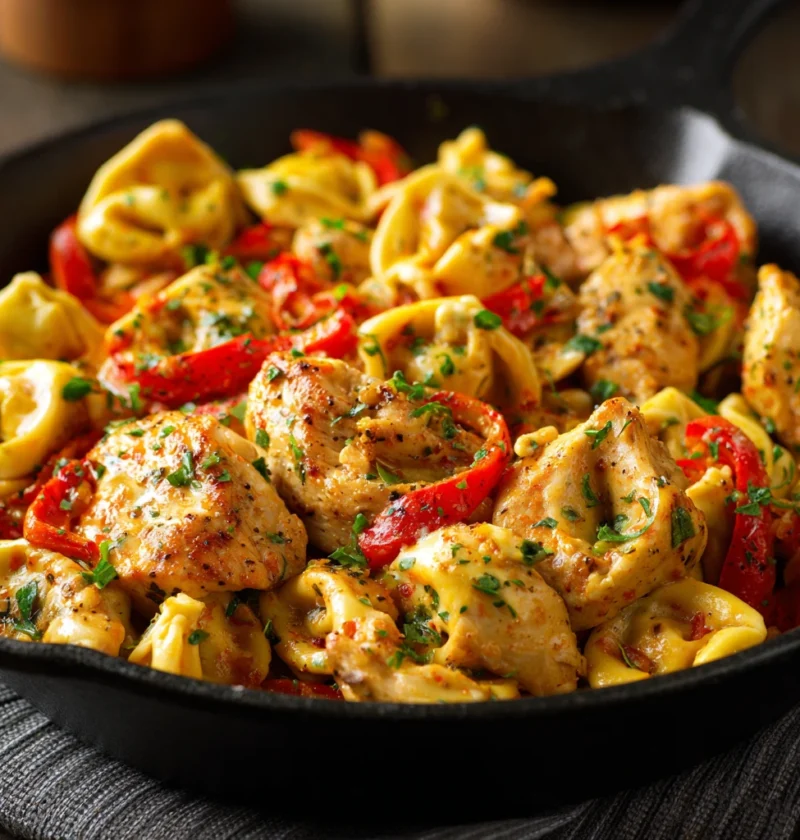 Cowboy Butter Garlic Chicken Tortellini Fireroasted Red Peppers