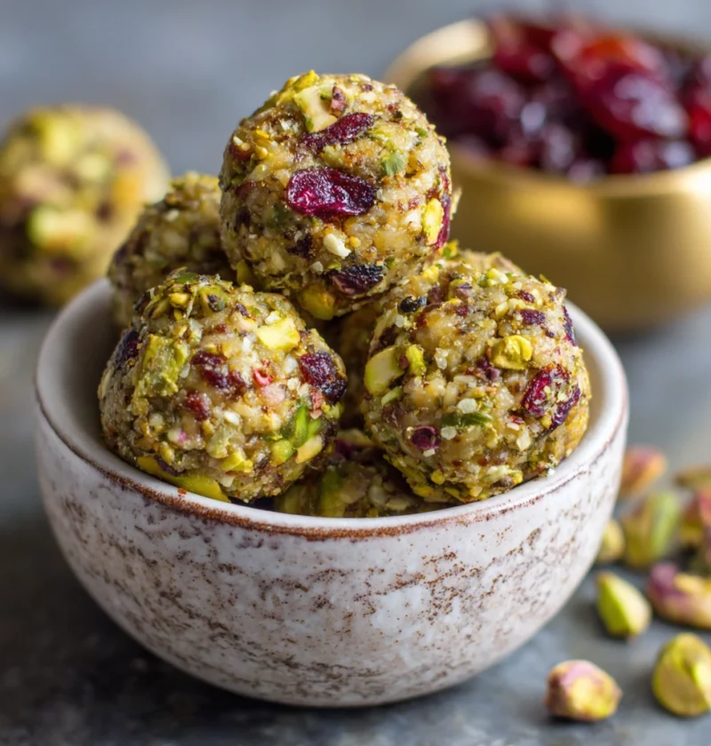 Cranberry Pistachio Energy Bites