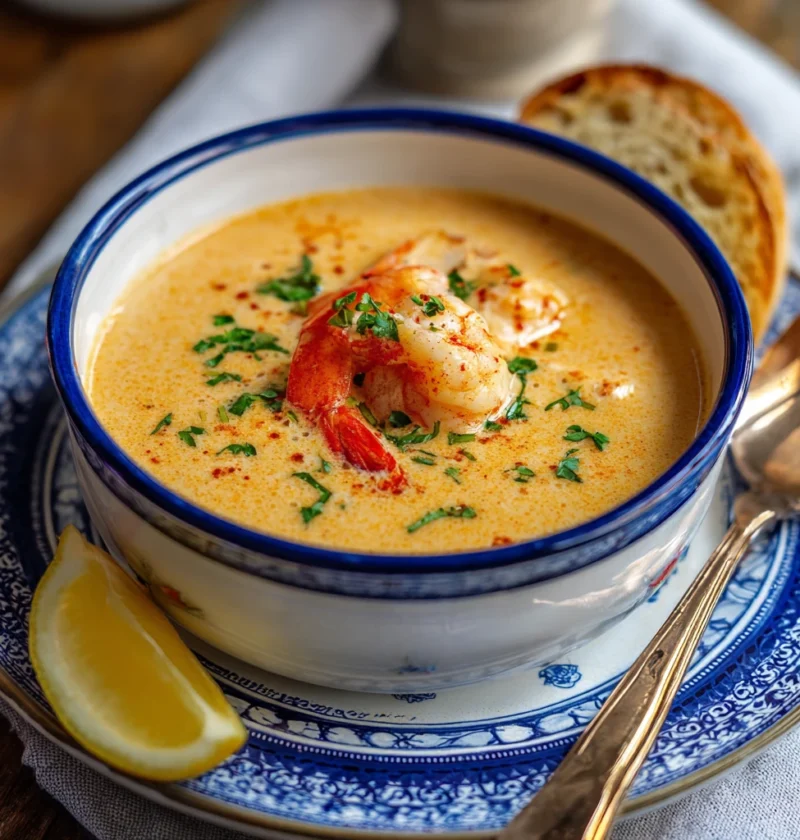 Creamy Crab Shrimp Seafood Bisque Rich Luxurious Comfort