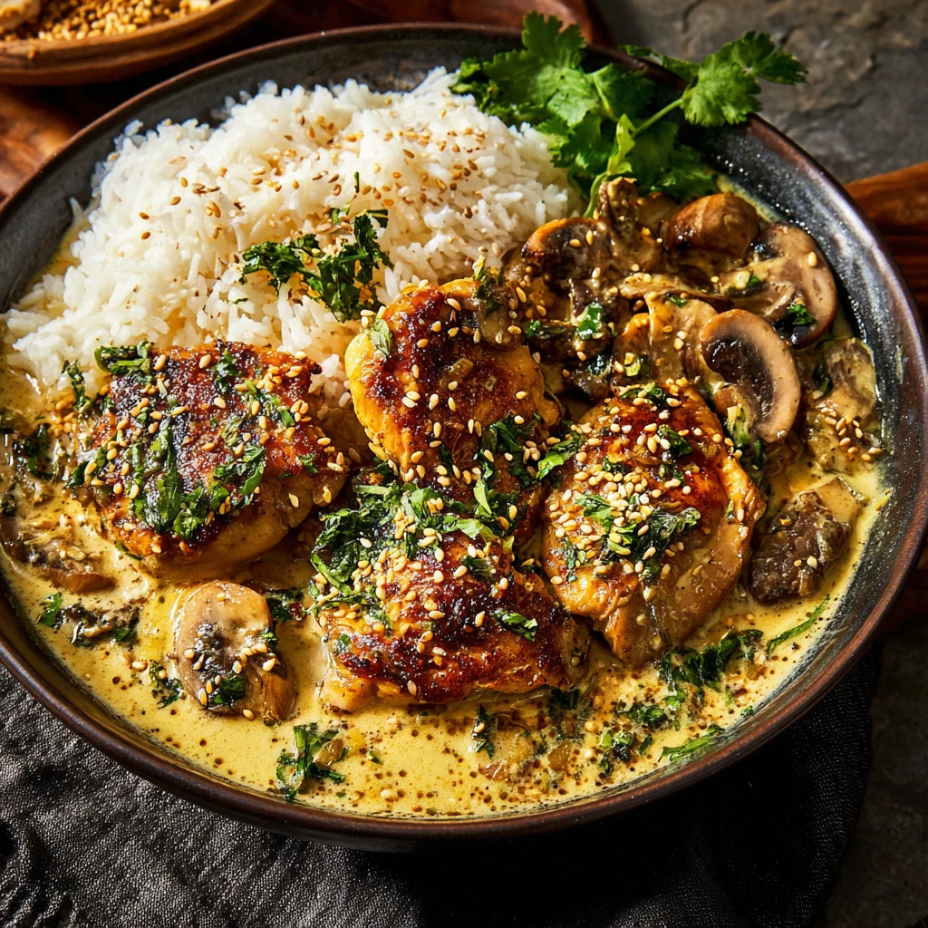 Creamy Garlic Ginger Chicken & Mushrooms: The Ultimate Flavor-Rich Dinner