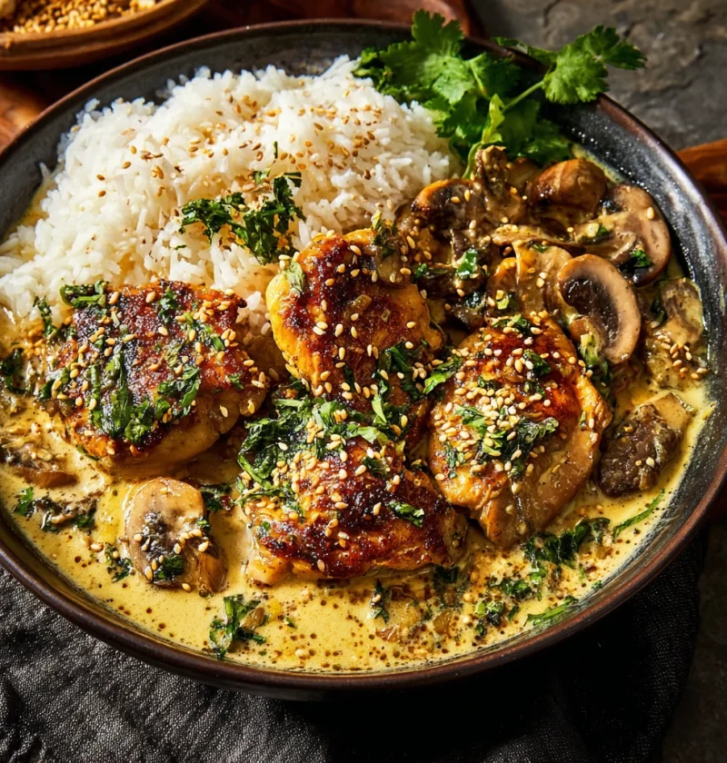 Creamy Garlic Ginger Chicken Mushrooms Ultimate Flavorrich Dinner