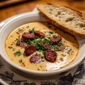 Creamy Potato and Spanish Chorizo Soup