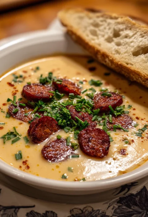 Creamy Potato Chorizo Soup Recipe Best Potato And Chorizo Soup Homemade Spanish Chorizo Potato Soup Creamy Soup With Chori...