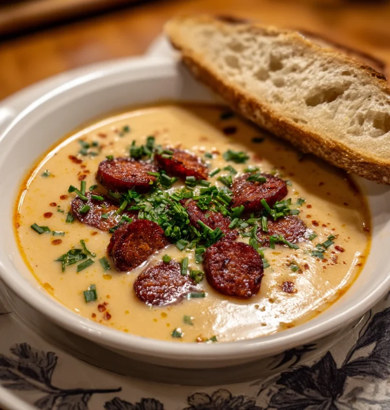 Creamy Potato Chorizo Soup Recipe Best Potato And Chorizo Soup Homemade Spanish Chorizo Potato Soup Creamy Soup With Chori...