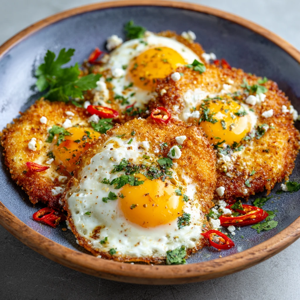 Crispy Feta Fried Eggs