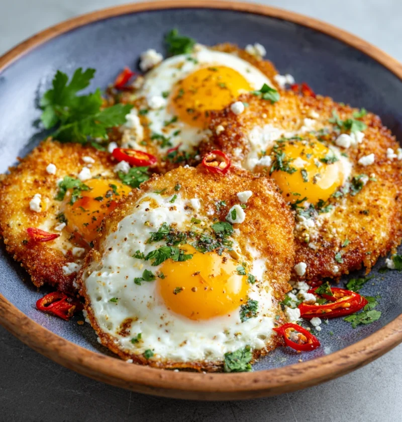 Crispy Feta Fried Eggs