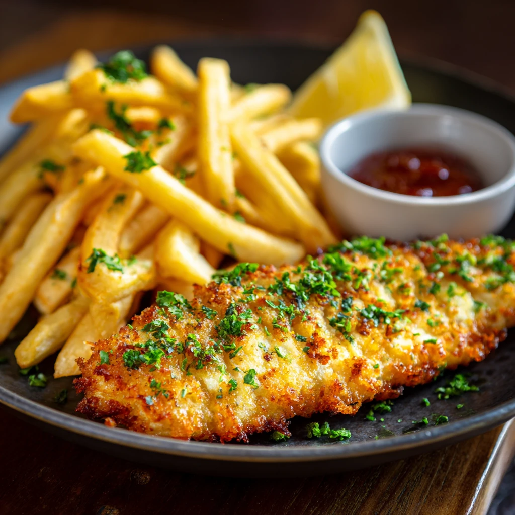 Crispy Fish Fillet with Golden Fries