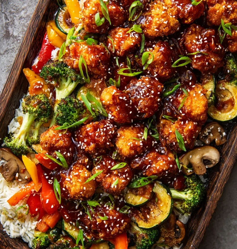 Crispy Gochujang Chicken Veggie Sheet Pan Cashew Crunch