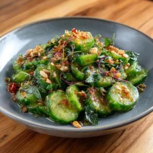 Crispy Smashed Cucumber Salad
