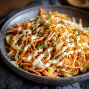 Crunchy Apple Carrot Salad with Creamy Citrus Dressing