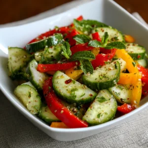 Cucumber Pepper Salad For a Flat Belly