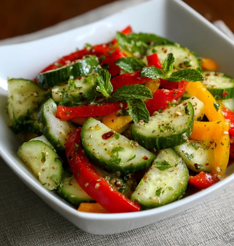 Cucumber Pepper Salad Flat Belly