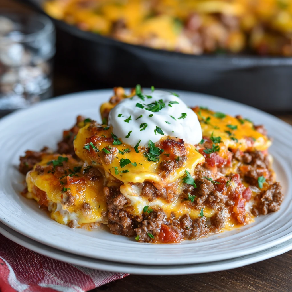 Decadent Beef and Cheese Ravioli Casserole