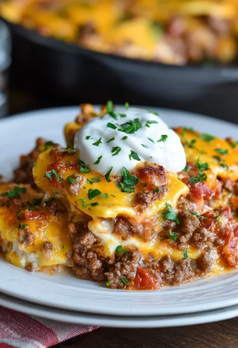 Decadent Beef Cheese Ravioli Casserole