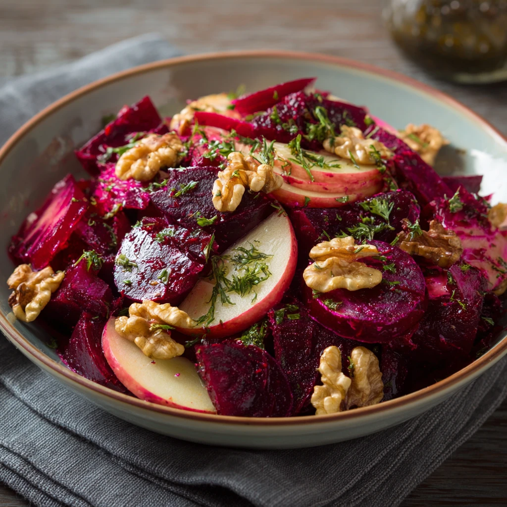 Easy Beet and Apple Salad with Walnuts - A Fresh Mediterranean Twist