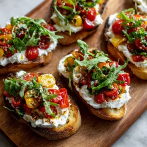 Easy Burrata Bruschetta